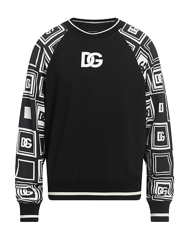 DOLCE&GABBANA Sweatshirt Black 100% Cotton, Elastane