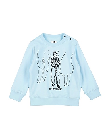 C.P. COMPANY UNDERSIXTEEN Sweatshirt Sky blue 100% Cotton, Elastane