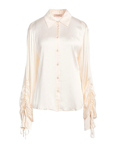 TWINSET Solid colour shirts & blouses Beige 98% Viscose, 2% Elastane