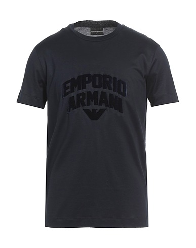 EMPORIO ARMANI T-shirt Blu notte 70% Lyocell, 30% Cotone