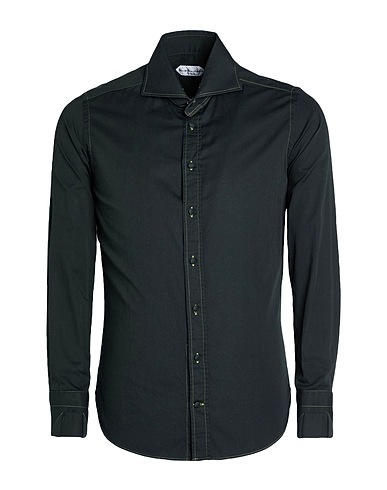 LIBERTY ROSE Solid colour shirt Dark green 100% Cotton