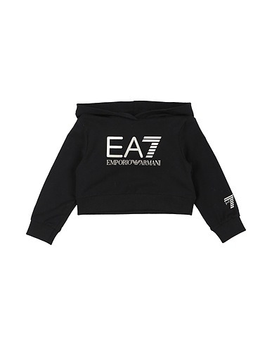 EA7 Hooded sweatshirt Black 94% Cotton, 6% Elastane