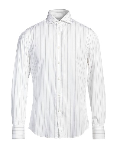 BRUNELLO CUCINELLI Striped shirt White 100% Cotton