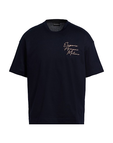 EMPORIO ARMANI T-shirt Blu notte 100% Cotone