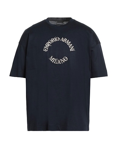 EMPORIO ARMANI T-shirt Midnight blue 100% Cotton
