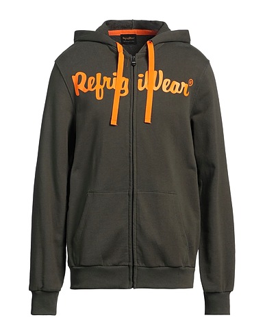 REFRIGIWEAR Hooded track jacket  Military green 95% Cotton, 5% Elastane