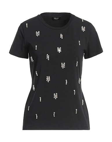 LIU •JO T-shirt Nero 95% Cotone, 5% Elastan