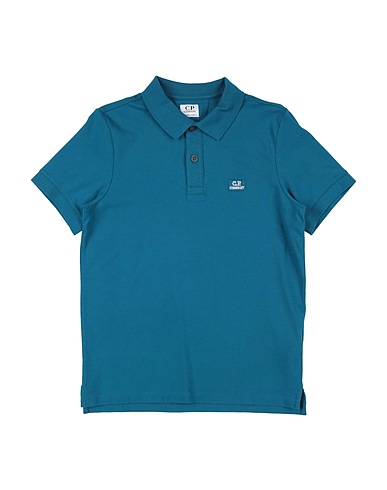 C.P. COMPANY UNDERSIXTEEN Polo shirt Deep teal 95% Cotton, 5% Elastane, Polyester