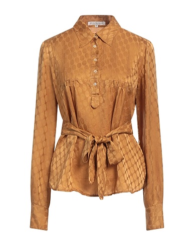 L' AUTRE CHOSE Silk top Camel 100% Silk