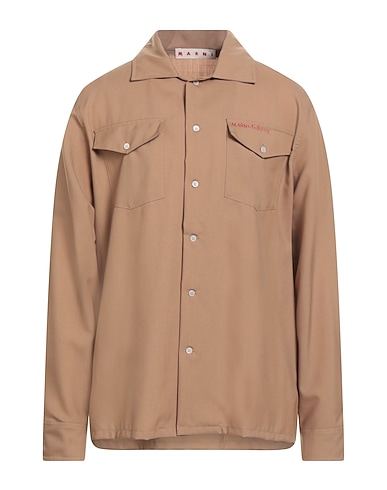 MARNI Solid colour shirt 100% Virgin Wool