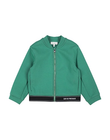 EMPORIO ARMANI Felpa Verde 76% Cotone, 18% Poliestere, 6% Elastan, Poliammide