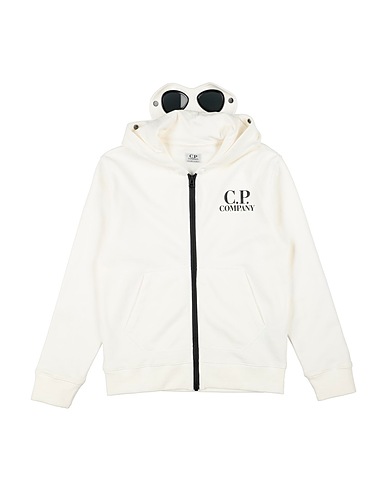 C.P. COMPANY UNDERSIXTEEN Felpa Bianco 100% Cotone, Elastan