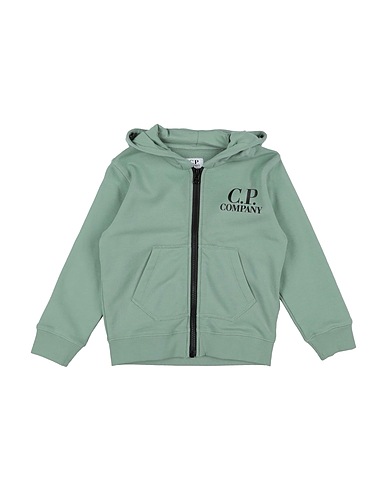 C.P. COMPANY UNDERSIXTEEN Felpa Verde 100% Cotone, Elastan
