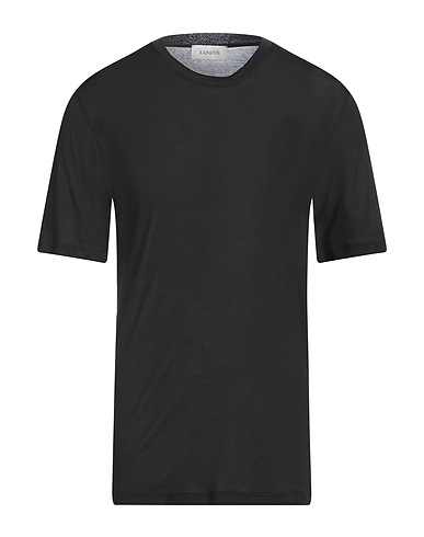 LANEUS Basic T-shirt Black 100% Cotton