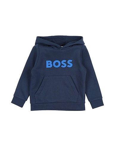 BOSS Sweatshirt Navy blue 87% Cotton, 13% Polyester, Elastane
