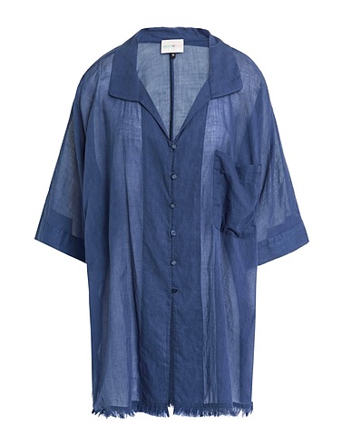 EMPORIO ARMANI Hemden und Blusen einfarbig Nachtblau 100% Baumwolle