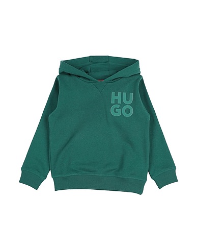 HUGO Sweatshirt Dark green 80% Cotton, 20% Polyester, Elastane
