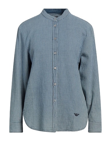 EMPORIO ARMANI Checked shirt Blue 100% Cotton