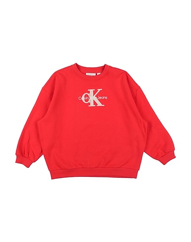 CALVIN KLEIN JEANS Sweatshirt Tomato red 50% Cotton, 50% Polyester