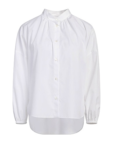 ASPESI Solid colour shirts & blouses White 100% Cotton