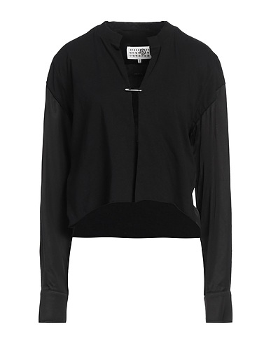 MM6 MAISON MARGIELA Solid colour shirts & blouses Black 100% Cotton, Viscose