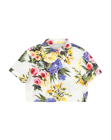 DOLCE&GABBANA Patterned shirts & blouses White 100% Cotton