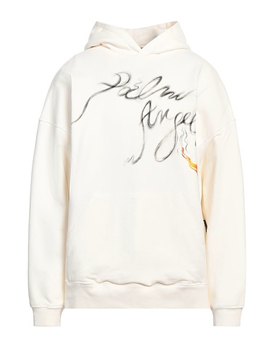 PALM ANGELS Hooded sweatshirt Ivory 100% Cotton