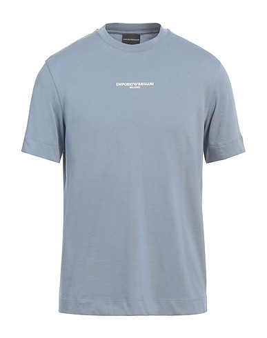 EMPORIO ARMANI T-shirt Ανοιχτό μπλε 100% Βαμβάκι