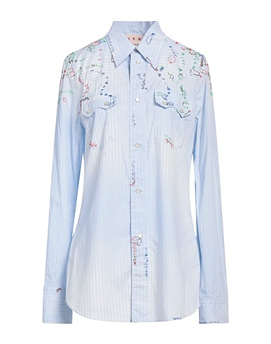MARNI Striped shirt Sky blue 100% Cotton