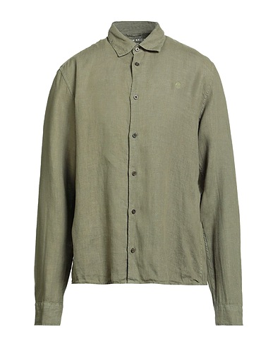 NORTH SAILS Linen shirt Military green 100% Linen, Walnut wood