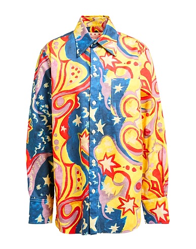 MARNI Patterned shirts & blouses Yellow 100% Cotton