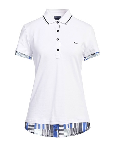 HARMONT & BLAINE Polo shirt White 95% Cotton, 5% Elastane