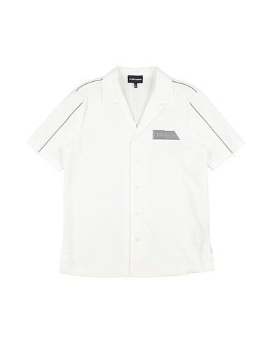 EMPORIO ARMANI Patterned shirt White 100% Cotton