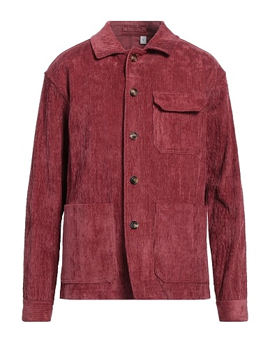 LARDINI Solid color shirt Antique rose 55% Viscose, 44% Cotton, 1% Elastane