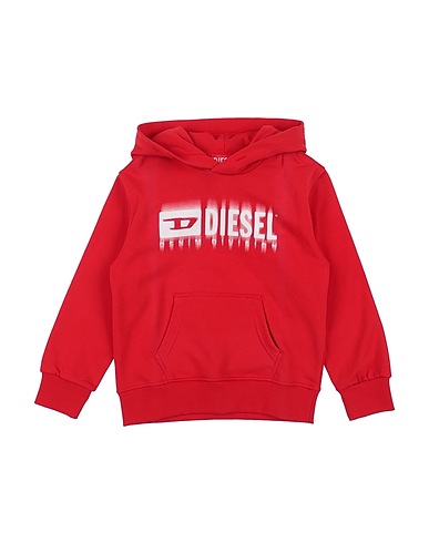 DIESEL Sweat-shirt à capuche ROSSO 100% Coton, Élasthanne