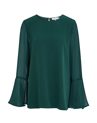 CALVIN KLEIN Top Verde scuro 96% Poliestere, 4% Elastan