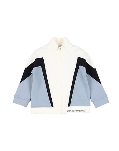 EMPORIO ARMANI Sweatshirt White 77% Cotton, 19% Polyester, 4% Elastane