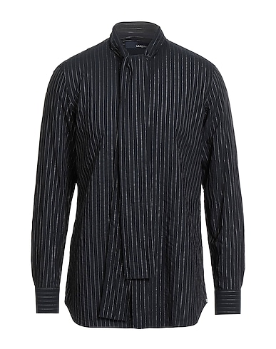 LARDINI Striped shirt 54% Cotton, 41% Lyocell, 5% Polyamide