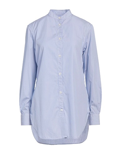 OFFICINE GÉNÉRALE Camicia a righe Blu chiaro 100% Cotone