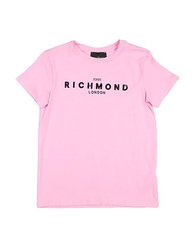JOHN RICHMOND T-shirt Pink 95% Cotton, 5% Elastane