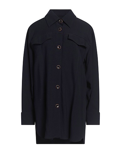 RODEBJER Solid color shirts & blouses Midnight blue 97% Viscose, 3% Elastane