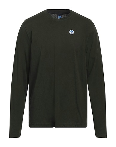 NORTH SAILS T-shirt Military green 70% Cotton, 30% Viscose