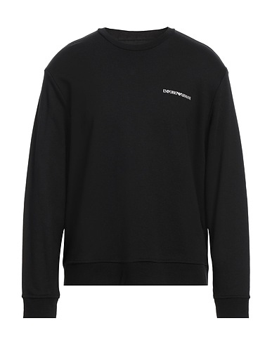 EMPORIO ARMANI Sweat-shirt Noir 70% Coton, 30% Modal, Élasthanne