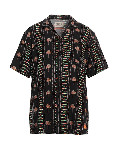 SCOTCH & SODA Patterned shirt Black 100% Viscose