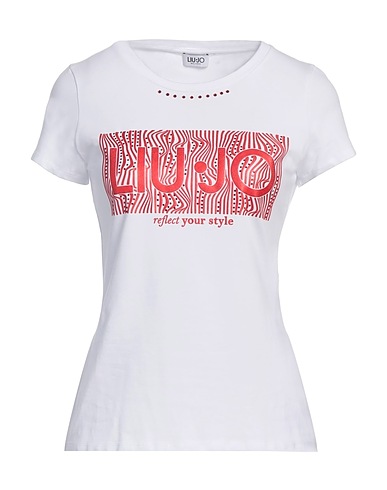 LIU •JO T-shirt BIANCO 96% Cotton, 4% Elastane