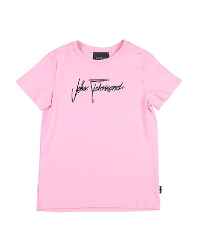 JOHN RICHMOND T-shirt Pink 95% Cotton, 5% Elastane