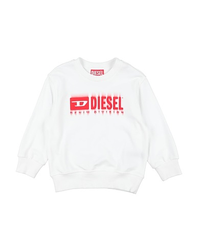 DIESEL Felpa Bianco 100% Cotone, Elastan