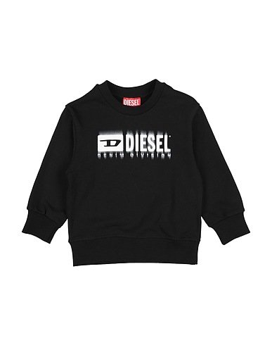 DIESEL Felpa Nero 100% Cotone, Elastan