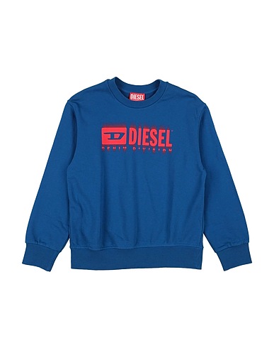 DIESEL Felpa Blu 100% Cotone, Elastan