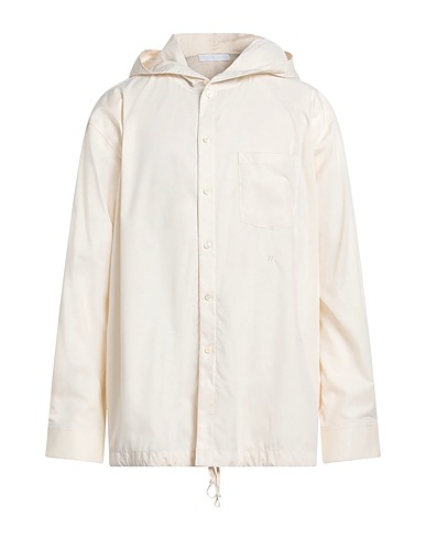 HELMUT LANG Camicia tinta unita Panna 100% Cotone